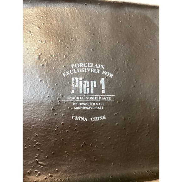 Pier 1 Discontinued Crackle Sushi Square Dishes Plates Set Of 4 Blue & Green - Picture 8 of 10